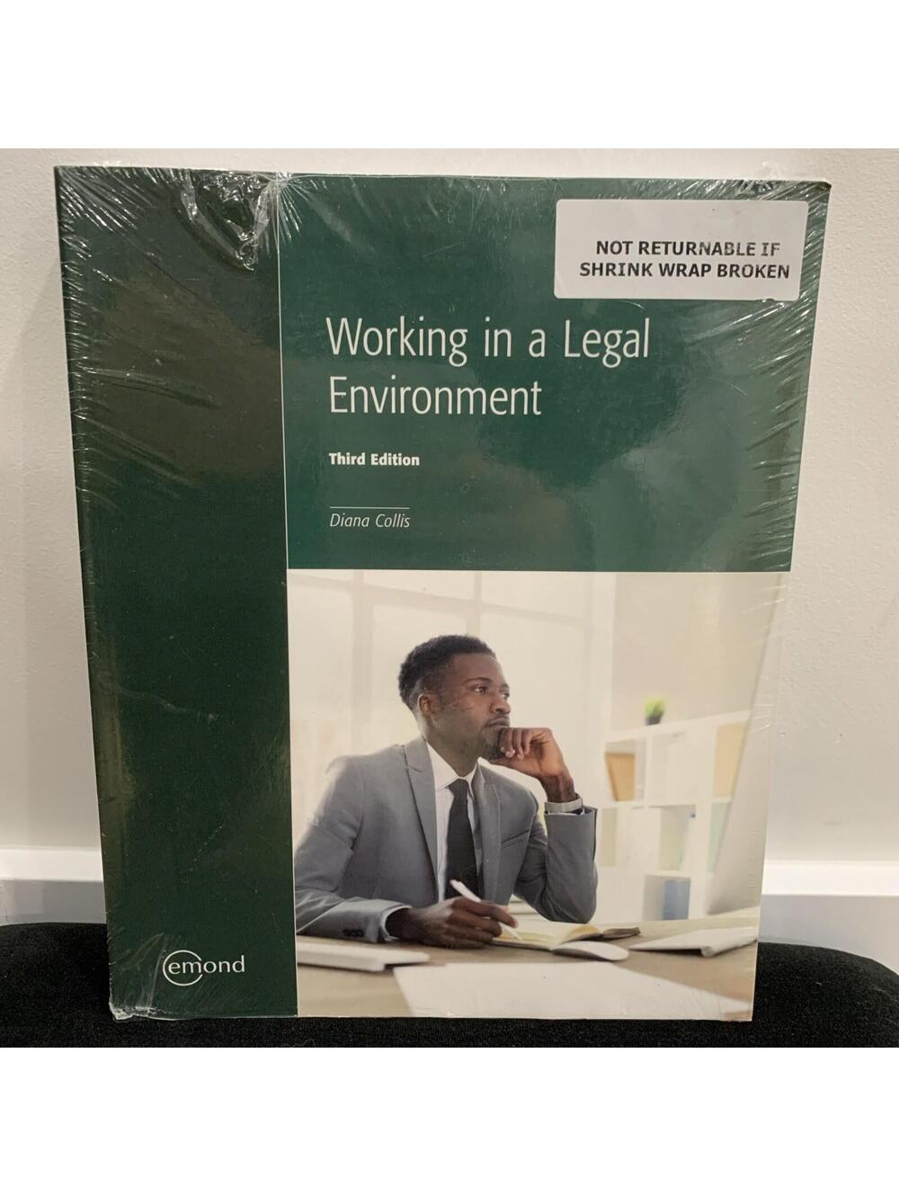 Working in a Legal Environment 3rd Edition Emond Sealed New